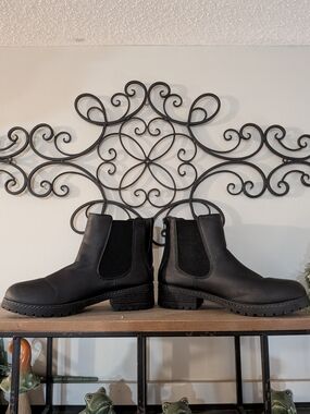 Maurice Chelsea Ankle Boots With Side Zip Chore Work Rain Boots